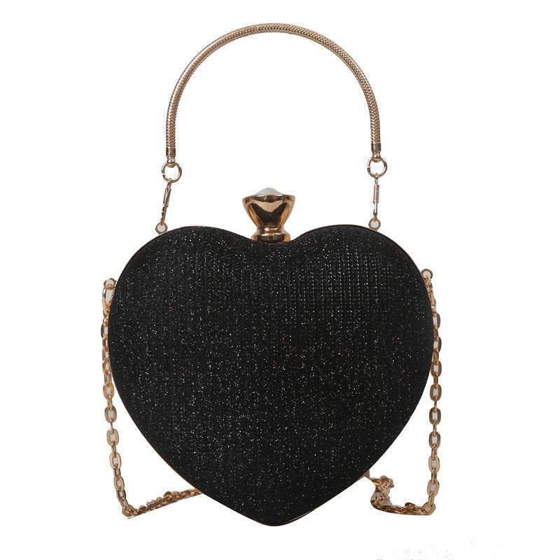 Heart-Shaped Clutch with Shoulder Crossbody - Subtle Shine Jewelry Co.