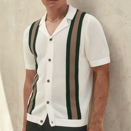 Men’s Coastal Knit Cuban Collar Shirt