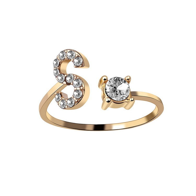 Personalized Elegance: Adjustable Initial Ring