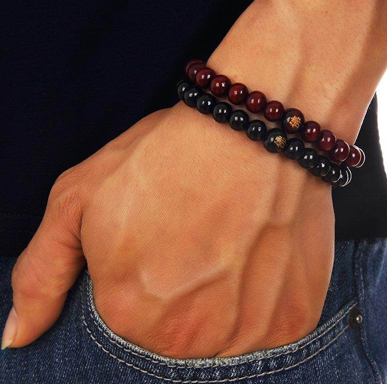 Men’s Natural Beaded Root Bracelet - Subtle Shine Jewelry Co.