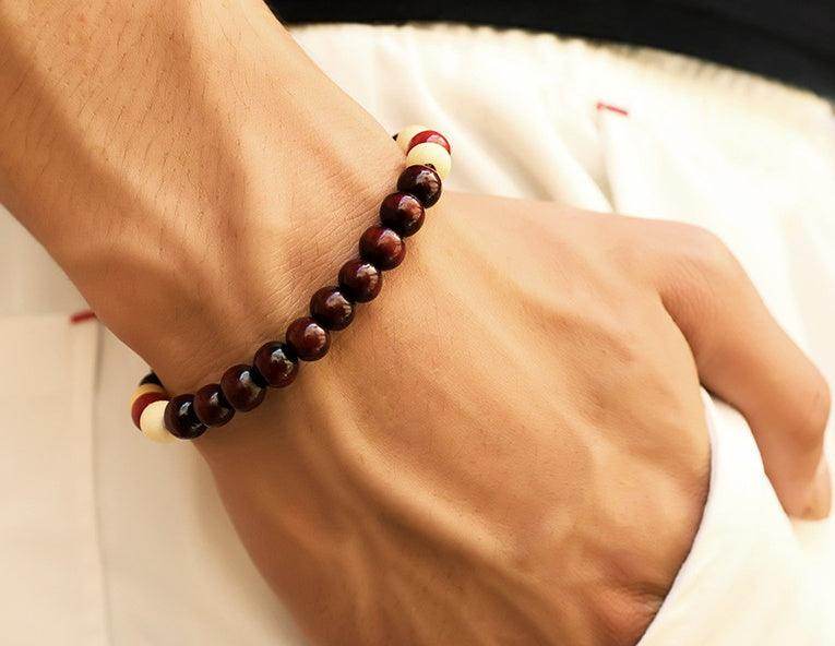Men’s Natural Beaded Root Bracelet - Subtle Shine Jewelry Co.