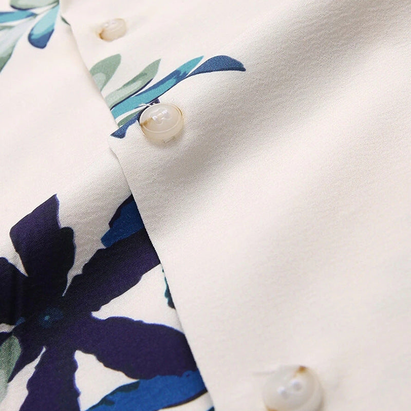 Men’s Azure Bloom Short Sleeve Shirt