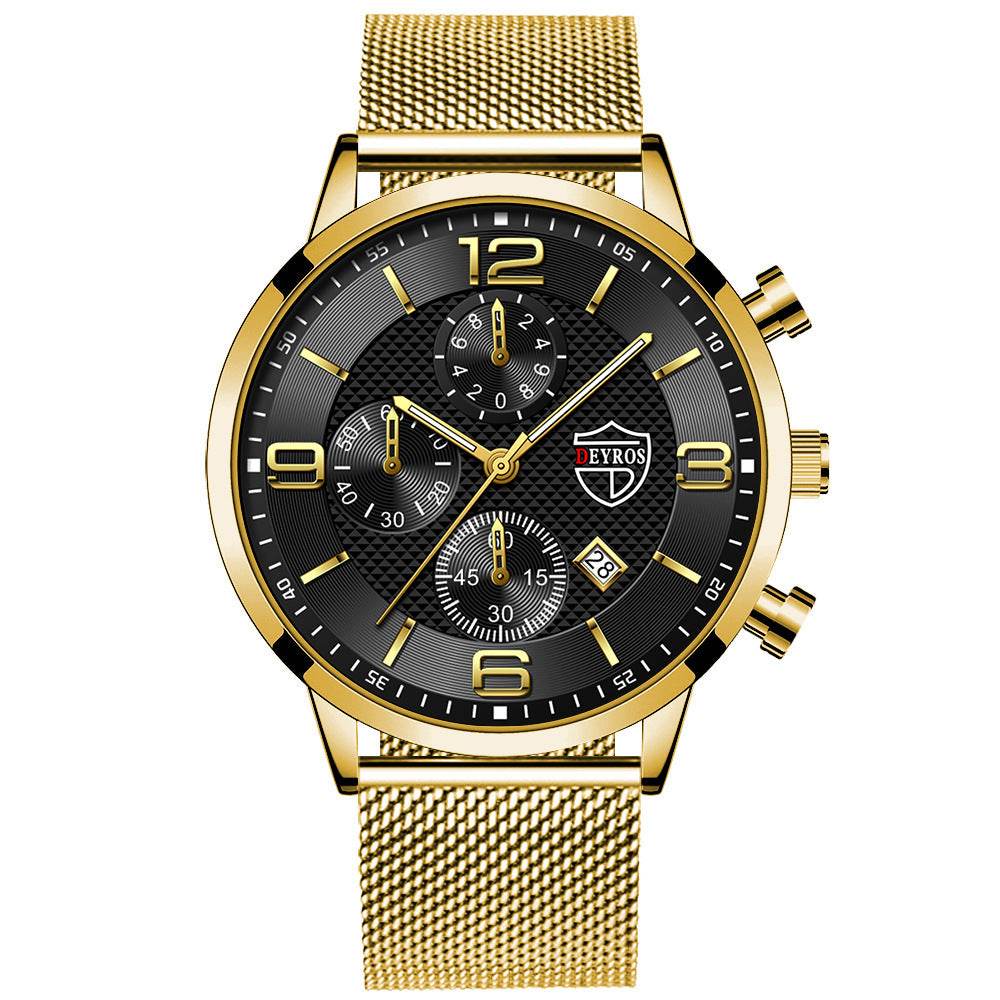 Men's Business Stainless Steel Quartz Wrist Watch - Subtle Shine Jewelry Co.