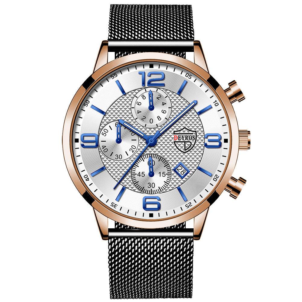 Men's Business Stainless Steel Quartz Wrist Watch - Subtle Shine Jewelry Co.