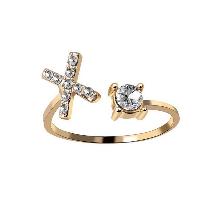 Personalized Elegance: Adjustable Initial Ring