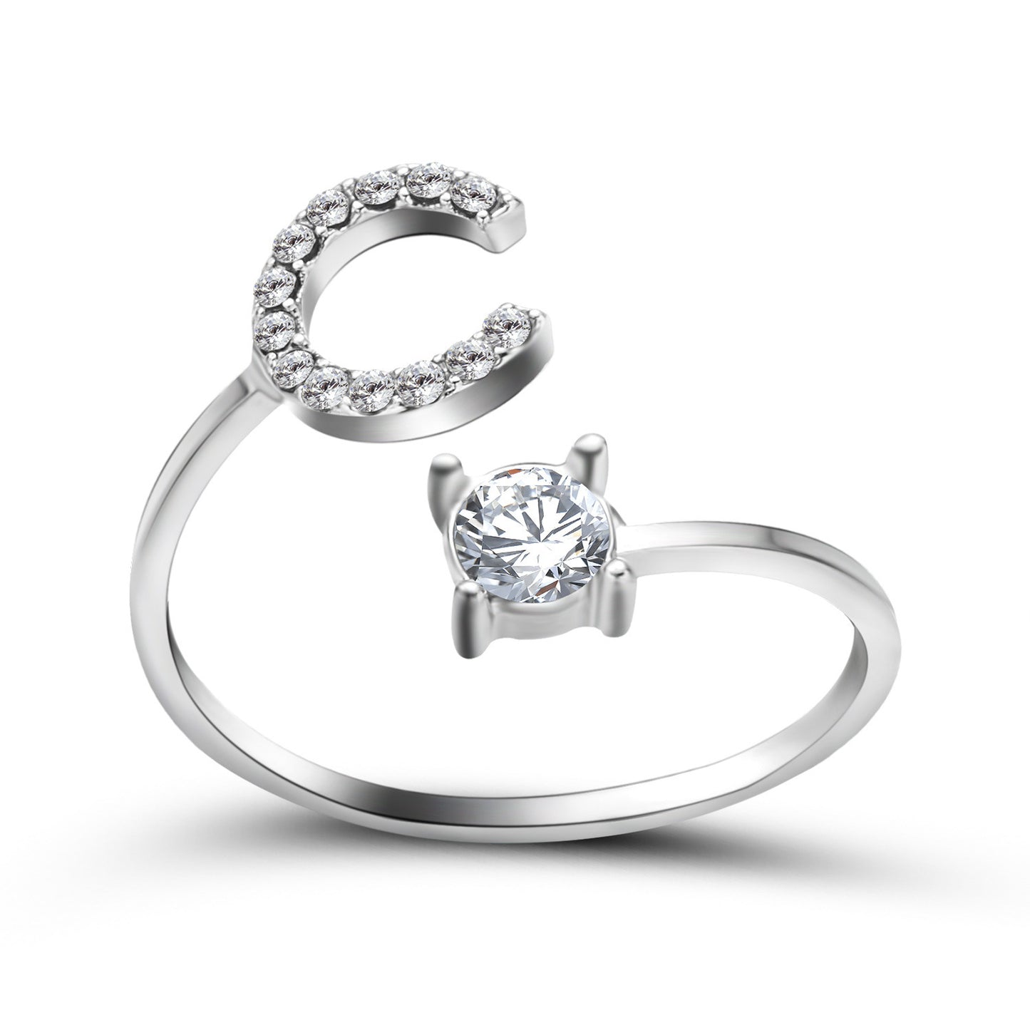 Personalized Elegance: Adjustable Initial Ring