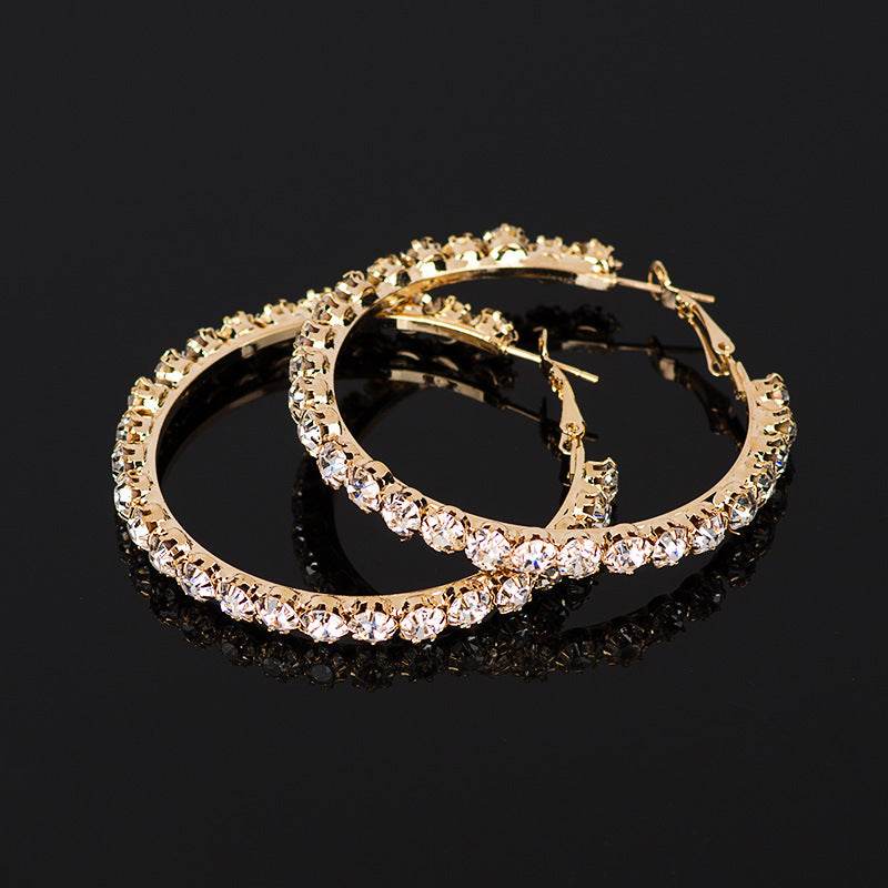 Radiant Sparkle – Single Row Diamond Studded Earrings - Subtle Shine Jewelry Co.