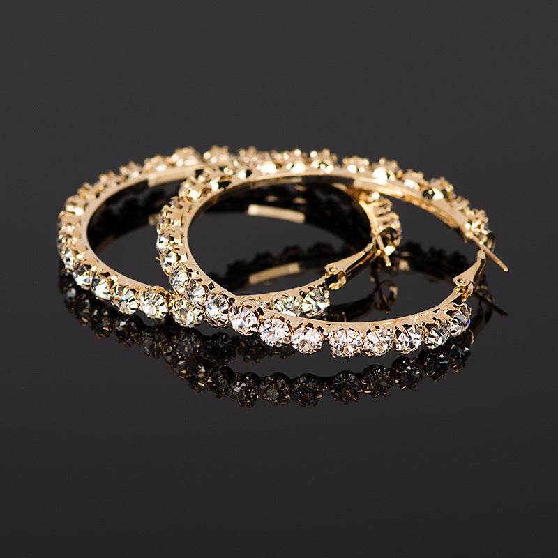 Radiant Sparkle – Single Row Diamond Studded Earrings - Subtle Shine Jewelry Co.