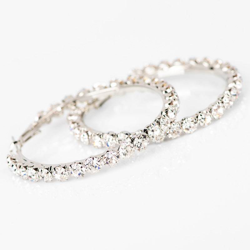 Radiant Sparkle – Single Row Diamond Studded Earrings - Subtle Shine Jewelry Co.