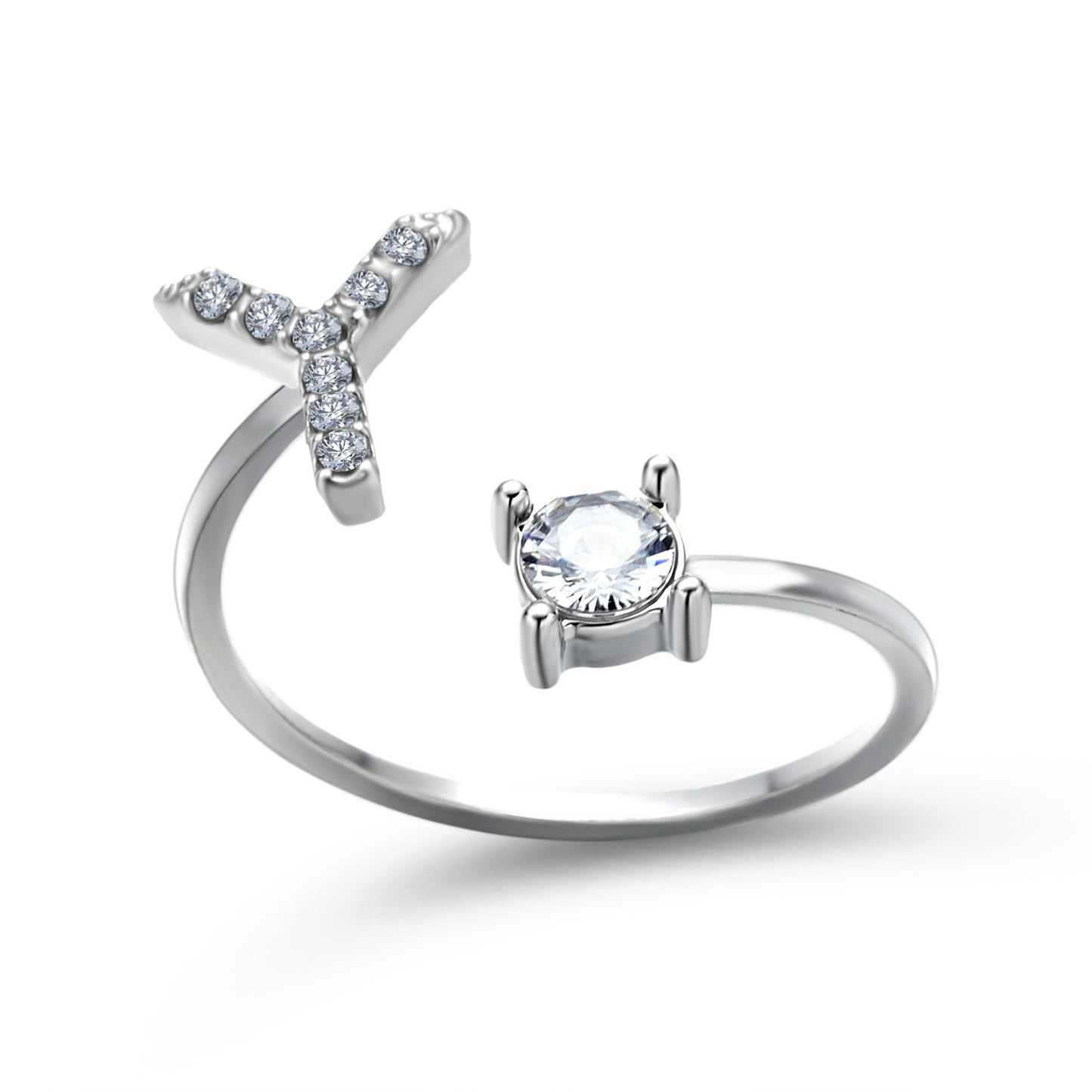 Personalized Elegance: Adjustable Initial Ring