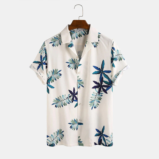 Men’s Azure Bloom Short Sleeve Shirt