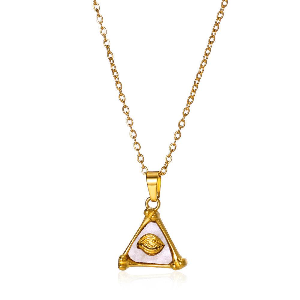18k External Gaze Gold Necklace - Subtle Shine Jewelry Co.