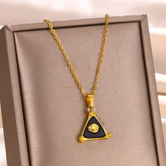 18k External Gaze Gold Necklace - Subtle Shine Jewelry Co.