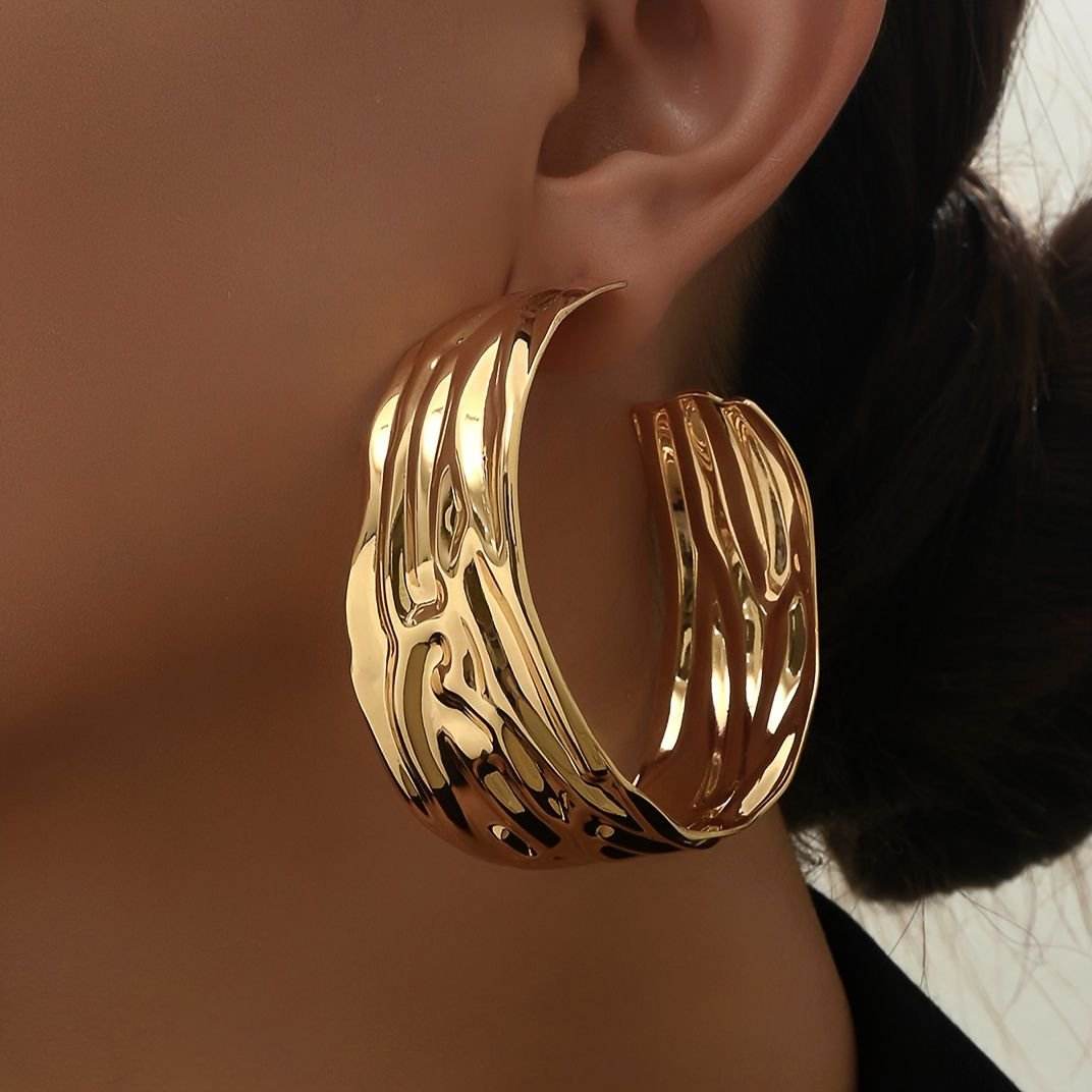 Bold Statement Gold Hoop Earrings - Subtle Shine Jewelry Co.