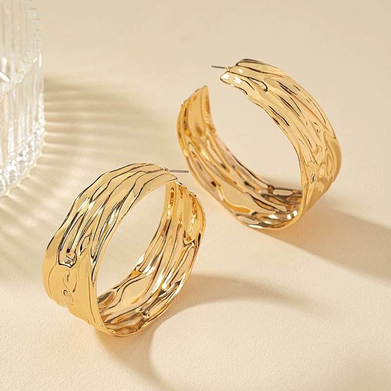 Bold Statement Gold Hoop Earrings - Subtle Shine Jewelry Co.