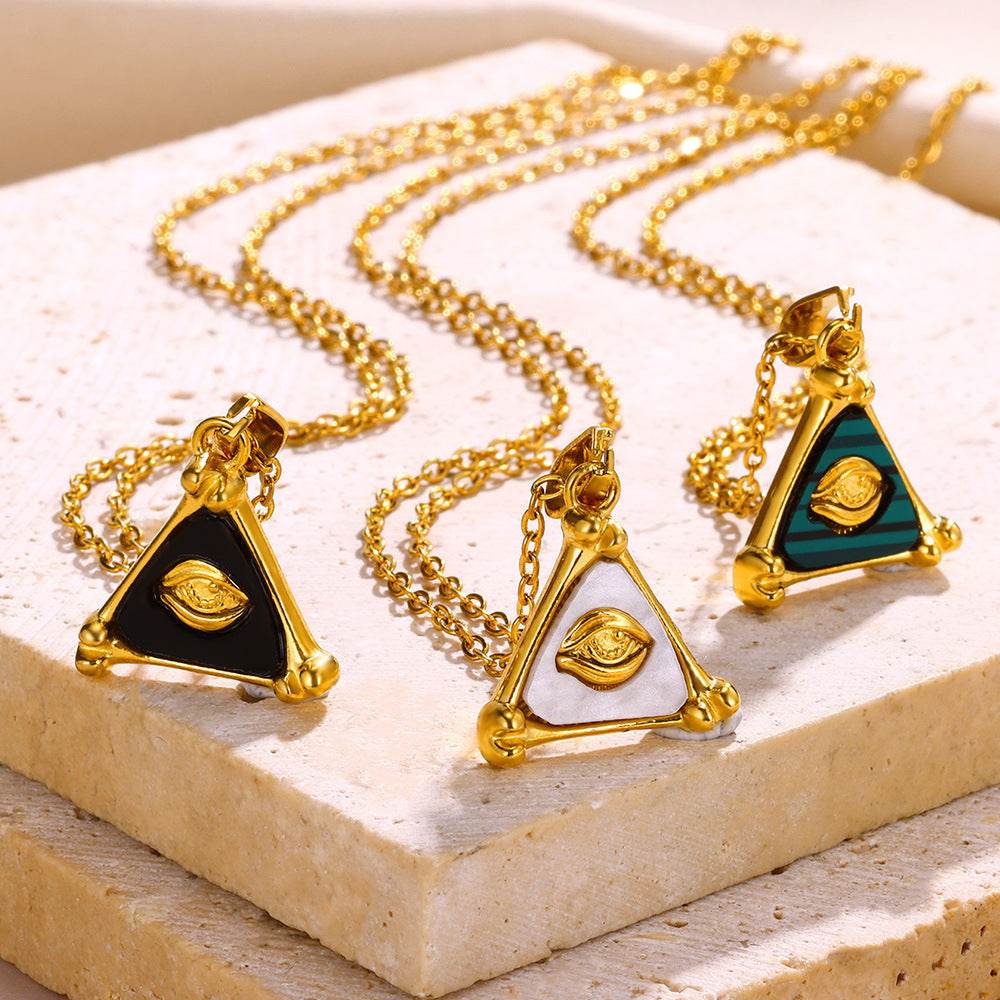 18k External Gaze Gold Necklace - Subtle Shine Jewelry Co.