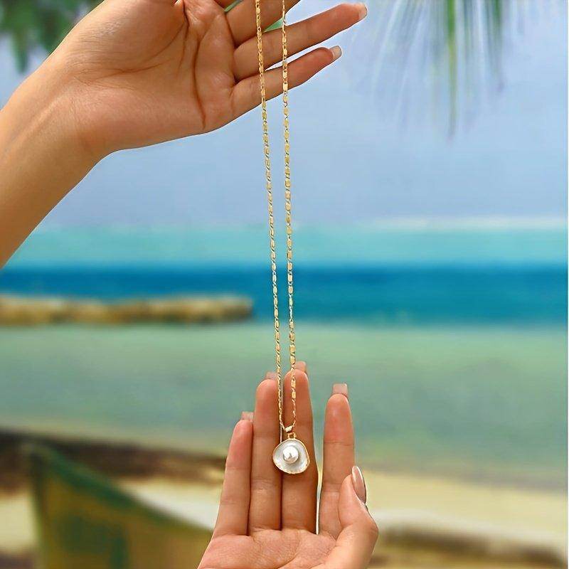 Gold-Plated Baroque Pearl Pendant Necklace - Subtle Shine Jewelry Co.