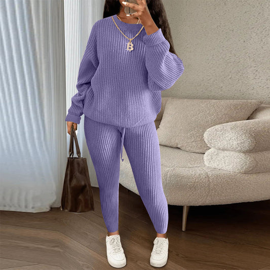 Two-Piece Knitted Wool Set