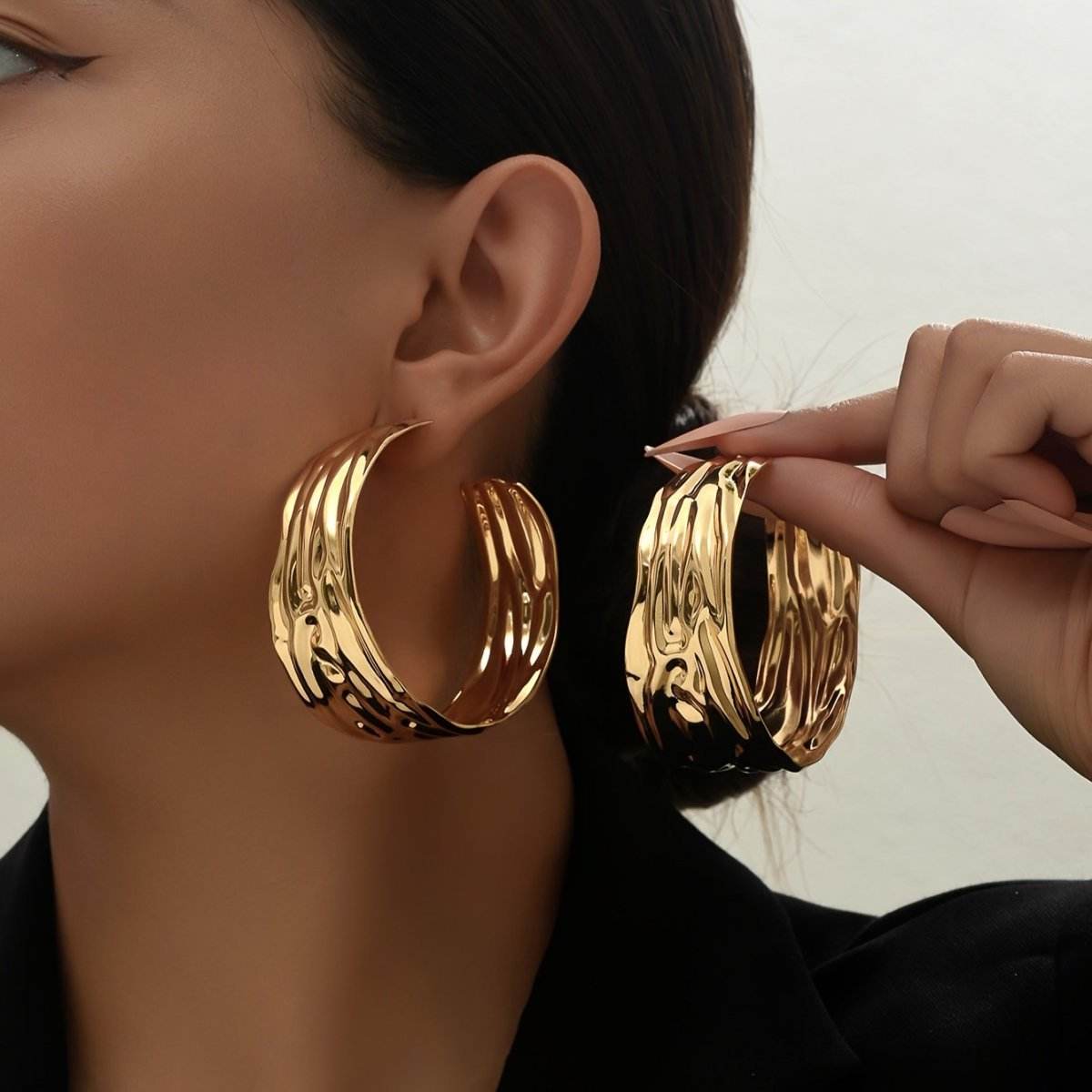 Bold Statement Gold Hoop Earrings - Subtle Shine Jewelry Co.