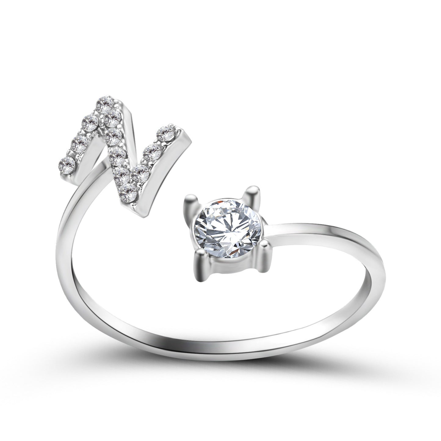 Personalized Elegance: Adjustable Initial Ring