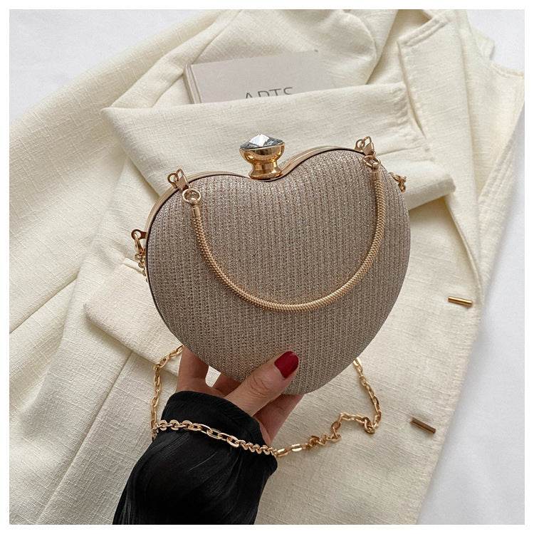Heart-Shaped Clutch with Shoulder Crossbody - Subtle Shine Jewelry Co.