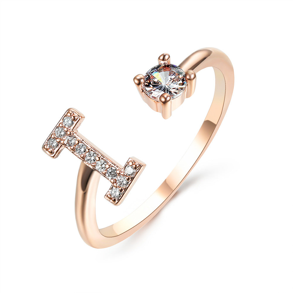 Personalized Elegance: Adjustable Initial Ring