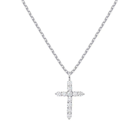Modern Cross Necklace - Subtle Shine Jewelry Co.