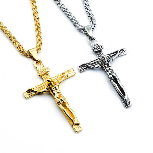 Men's Gold-Plated Cross Necklace - Subtle Shine Jewelry Co.