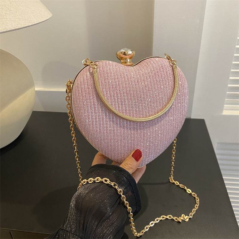 Heart-Shaped Clutch with Shoulder Crossbody - Subtle Shine Jewelry Co.