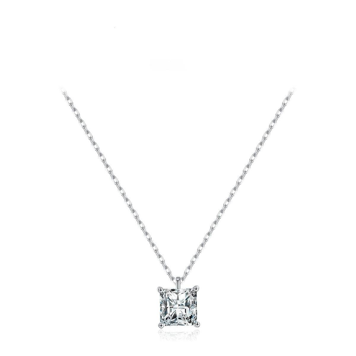 Subtle Sterling Silver Square Necklace - Subtle Shine Jewelry Co.