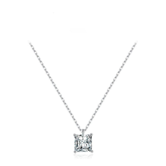 Subtle Sterling Silver Square Necklace - Subtle Shine Jewelry Co.