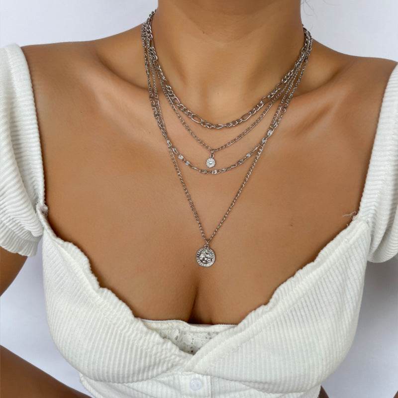 Chunky Layered Charm Necklace - Subtle Shine Jewelry Co.