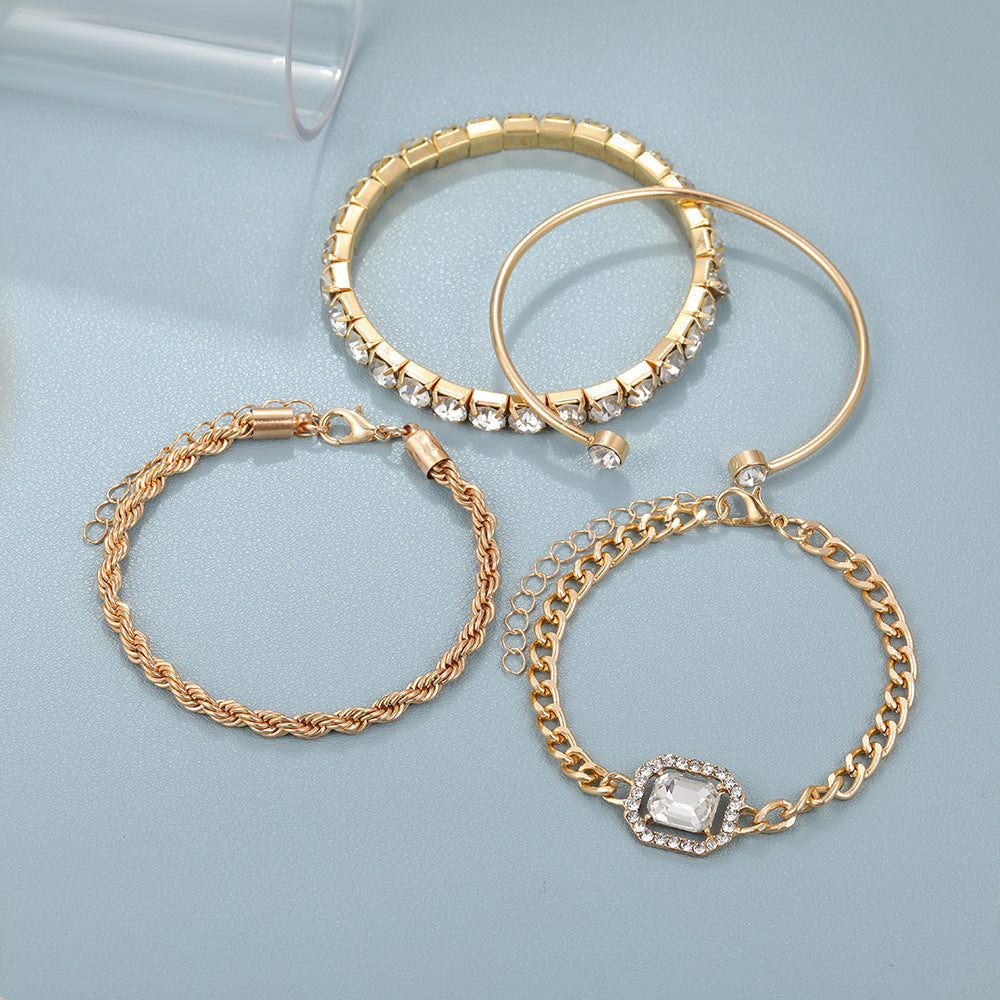 4-Piece Shine Bohemian Design Bracelet Set