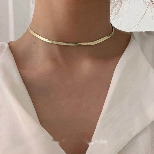 Minimalist Silver & Gold Herringbone Necklaces - Subtle Shine Jewelry Co.