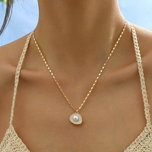 Gold-Plated Baroque Pearl Pendant Necklace - Subtle Shine Jewelry Co.