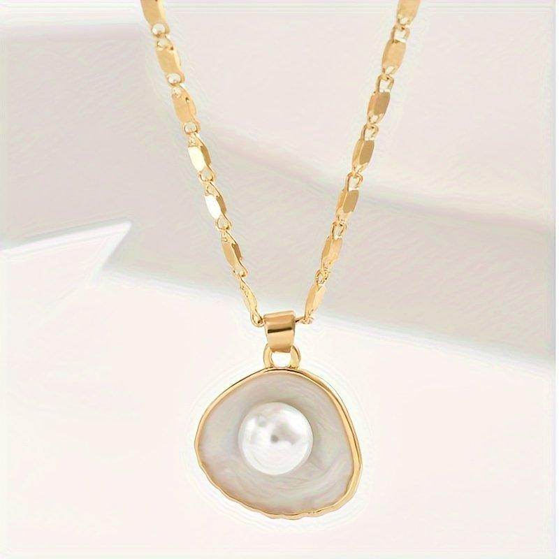 Gold-Plated Baroque Pearl Pendant Necklace - Subtle Shine Jewelry Co.