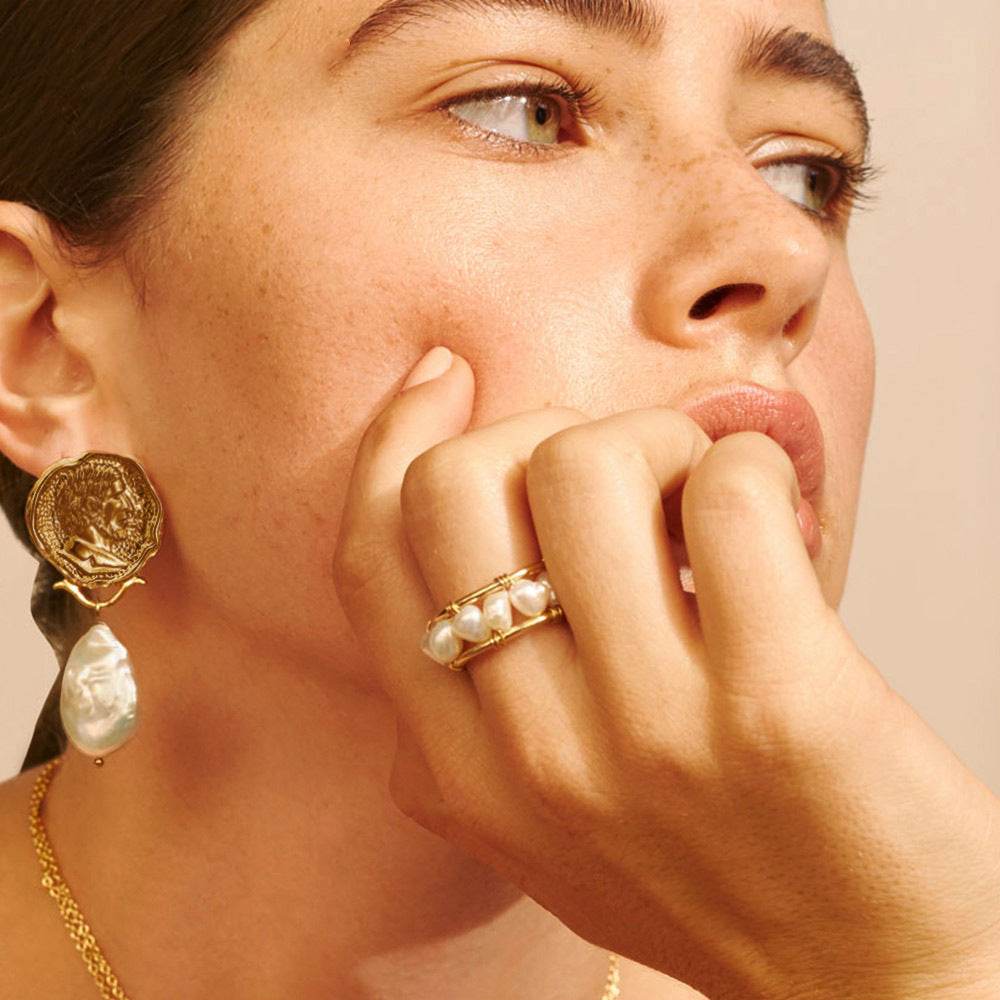 Pearl Copper Ring - Subtle Shine Jewelry Co.