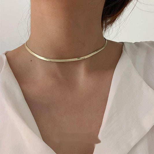 Minimalist Silver & Gold Herringbone Necklaces - Subtle Shine Jewelry Co.