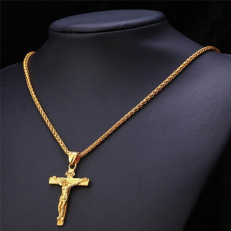 Men's Gold-Plated Cross Necklace - Subtle Shine Jewelry Co.