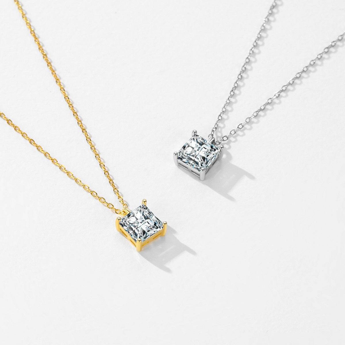 Subtle Sterling Silver Square Necklace - Subtle Shine Jewelry Co.
