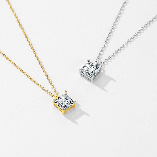 Subtle Sterling Silver Square Necklace - Subtle Shine Jewelry Co.