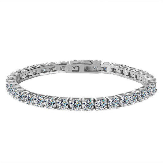 S925 Sterling Silver Moissanite Tennis Bracelet - Subtle Shine Jewelry Co.