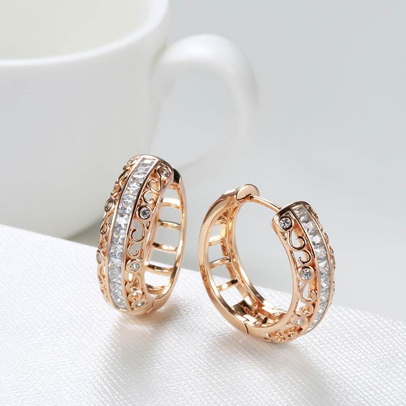 Rosé Glow – Gold-Plated Micro Rose Gold Earrings - Subtle Shine Jewelry Co.