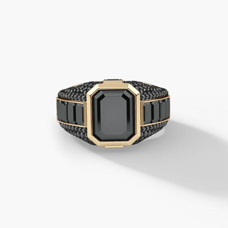 Men's Eclipse Onyx + Gold Ring - Subtle Shine Jewelry Co.