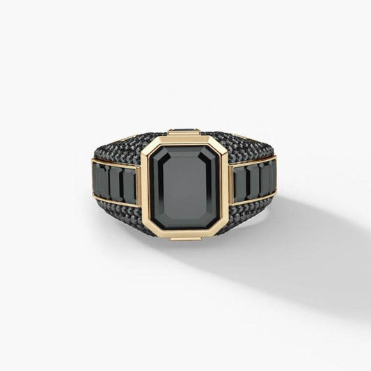 Men's Eclipse Onyx + Gold Ring - Subtle Shine Jewelry Co.