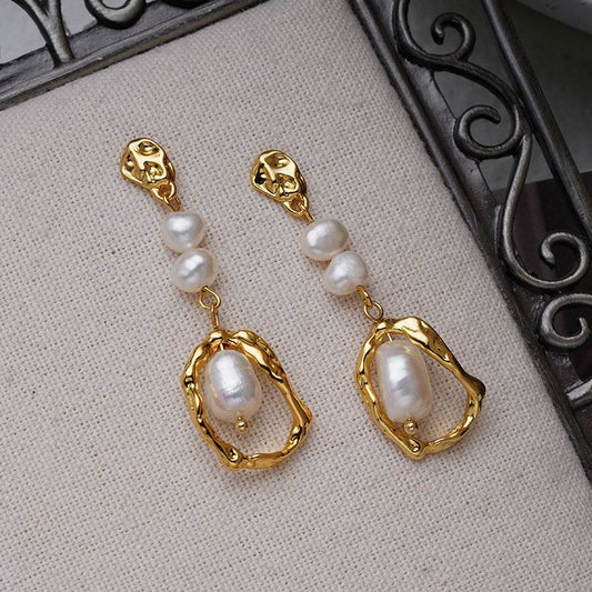 Classic Pearl Gold-Trimmed Earrings - Subtle Shine Jewelry Co.
