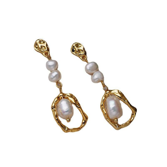 Classic Pearl Gold-Trimmed Earrings - Subtle Shine Jewelry Co.