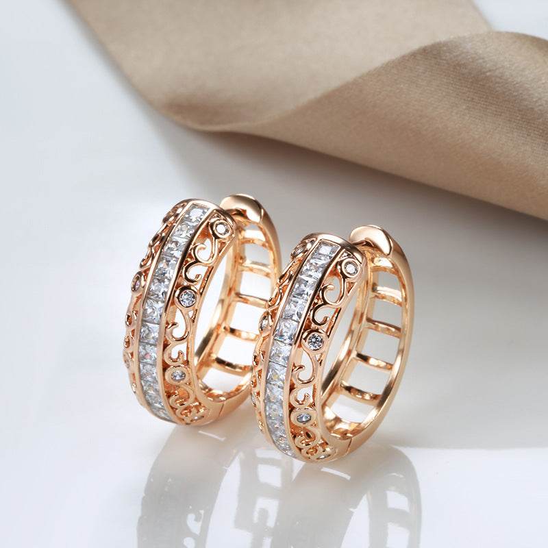 Rosé Glow – Gold-Plated Micro Rose Gold Earrings - Subtle Shine Jewelry Co.