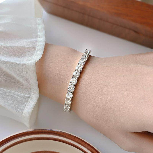 S925 Sterling Silver Moissanite Tennis Bracelet - Subtle Shine Jewelry Co.