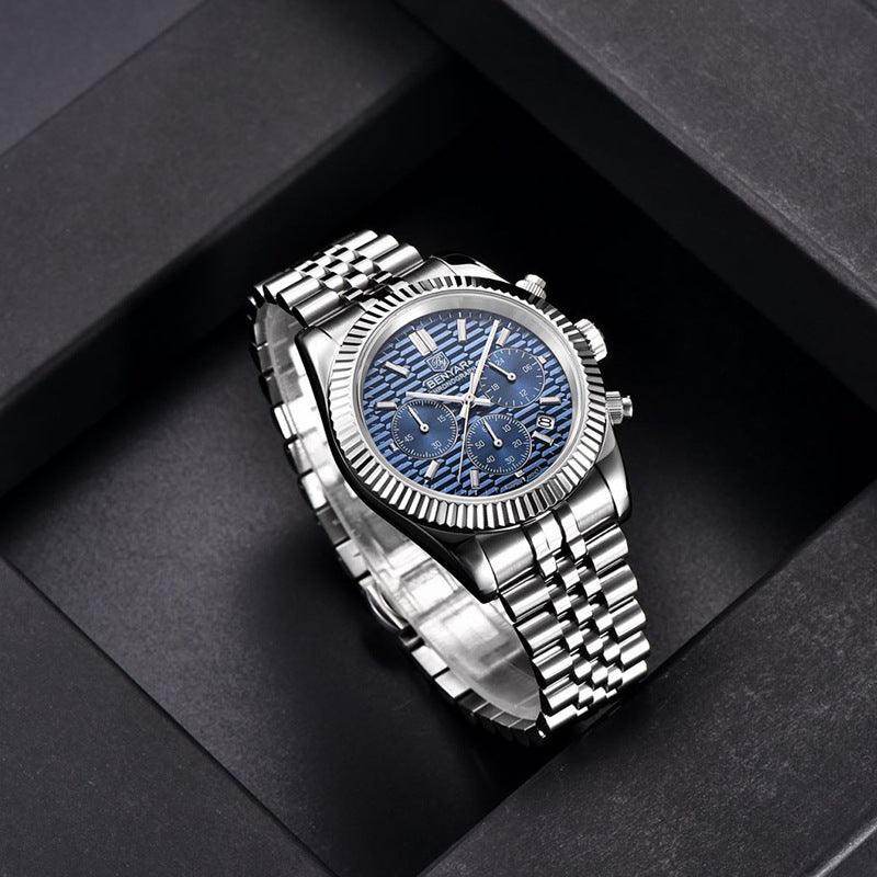 Stainless Steel Luminous Men's Sport's Quartz Watch - Subtle Shine Jewelry Co.